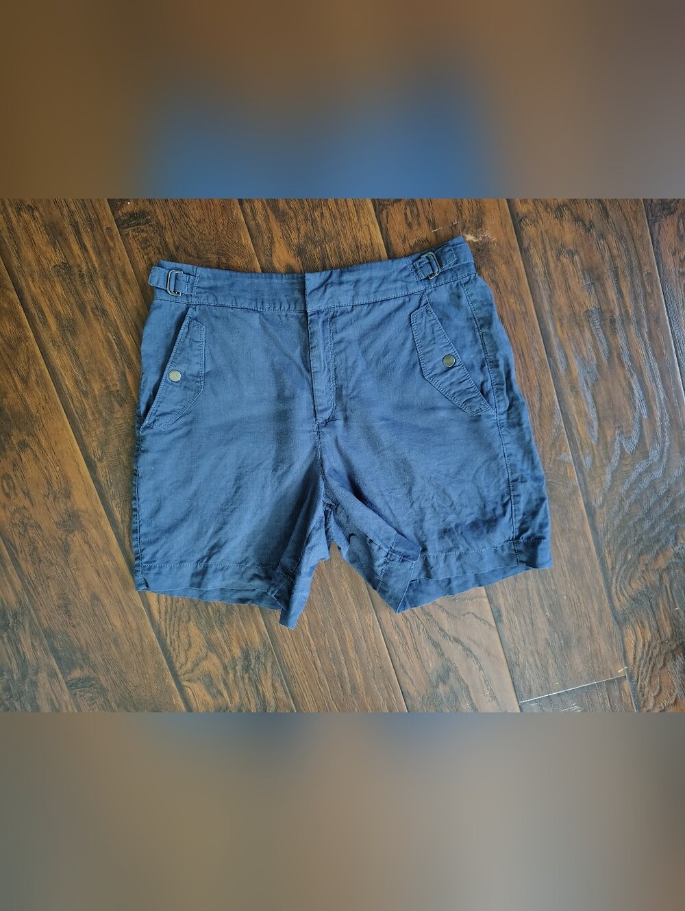 Athleta Blue grey linen shorts Size 10